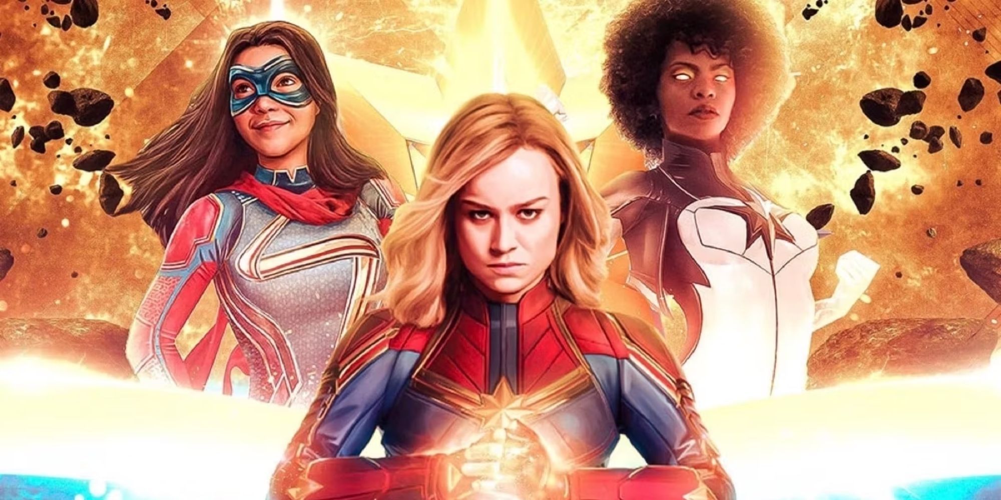 Three female superheroes